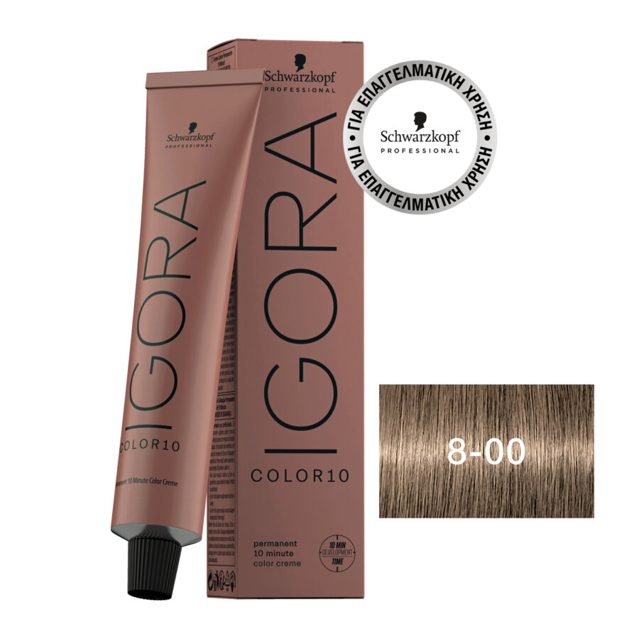 Schwarzkopf Professional IGORA COLOR10 8-00 Light Blonde Natural Extra 60 ml