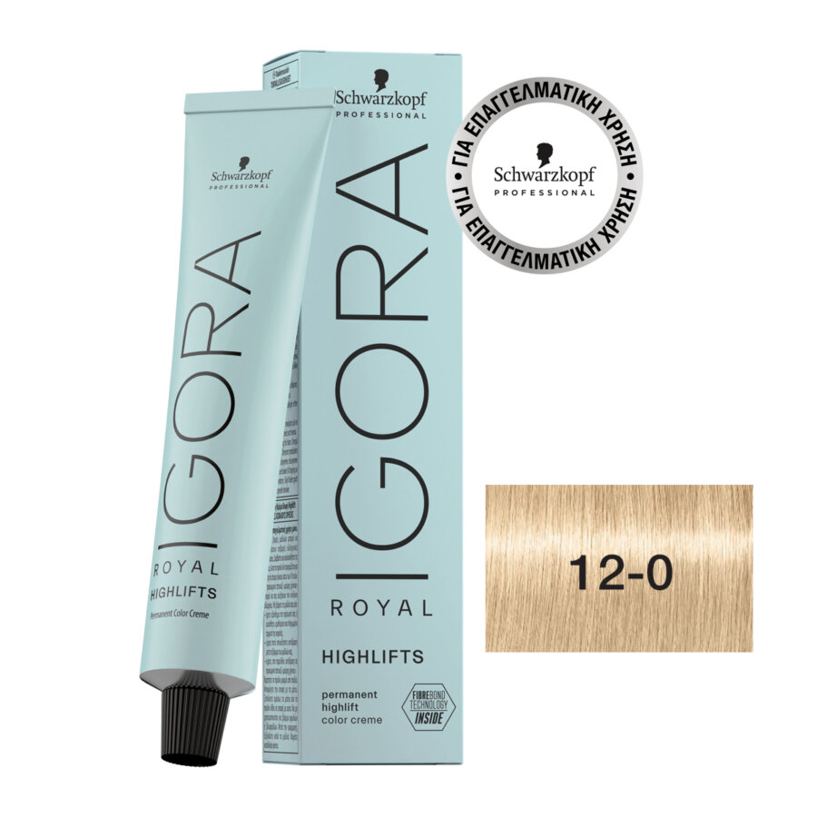 Schwarzkopf Professional IGORA ROYAL Highlifts 12-0 Ξανθιστικό Φυσικό 60ml
