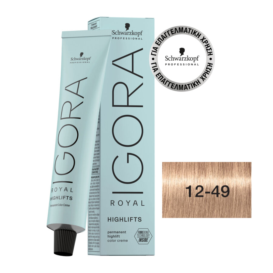 Schwarzkopf Professional IGORA ROYAL Highlifts 12-49 Ξανθιστικό Μπεζ Βιολέ 60ml