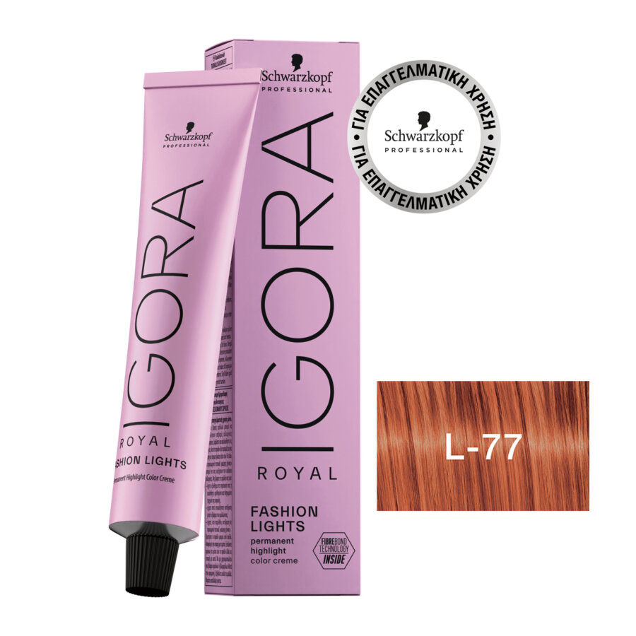 Schwarzkopf Professional IGORA ROYAL Fashion Lights L-77 Highlights Έντονο Χάλκινο 60 ml