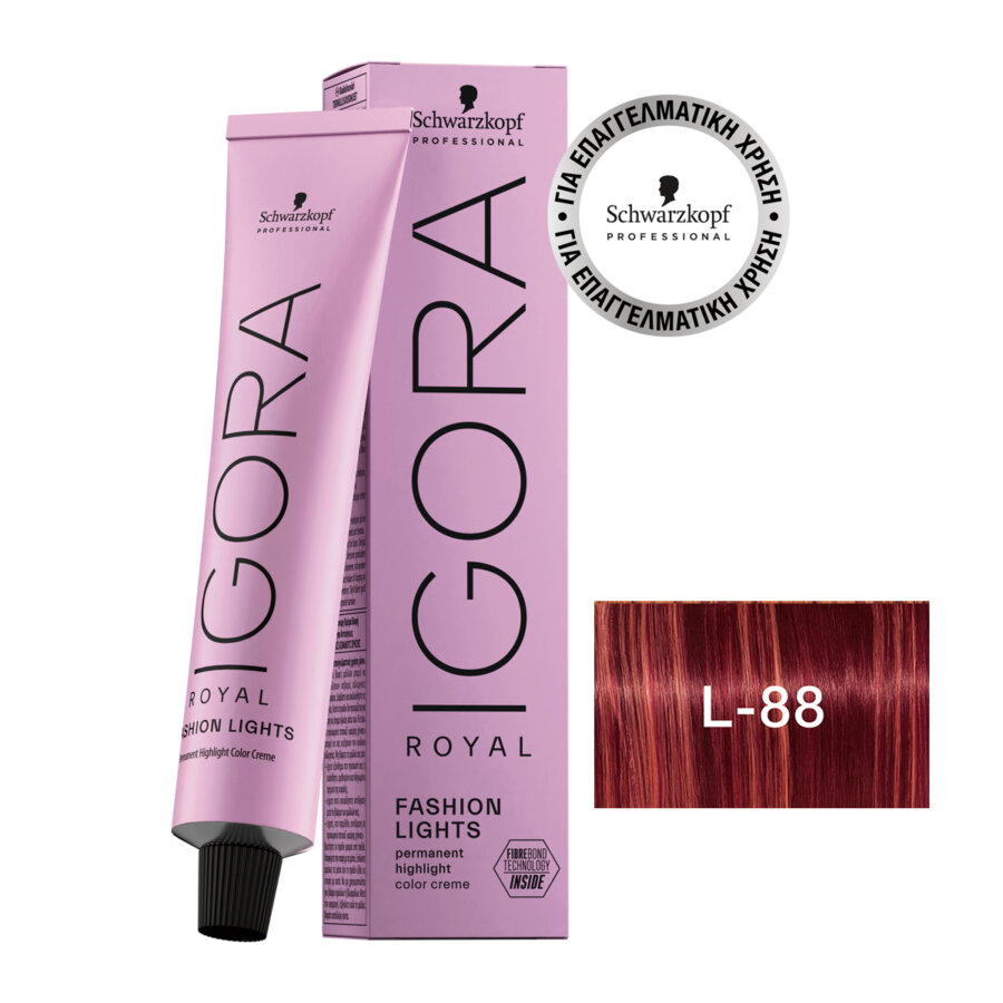 Schwarzkopf Professional IGORA ROYAL Fashion Lights L-88 Highlights Έντονο Κόκκινο 60 ml