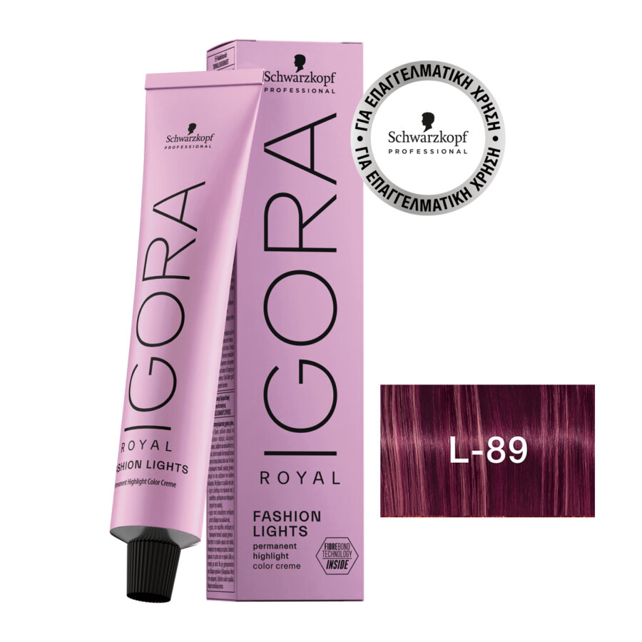Schwarzkopf Professional IGORA ROYAL Fashion Lights L-89 Highlights Κόκκινο Βιολέ 60 ml