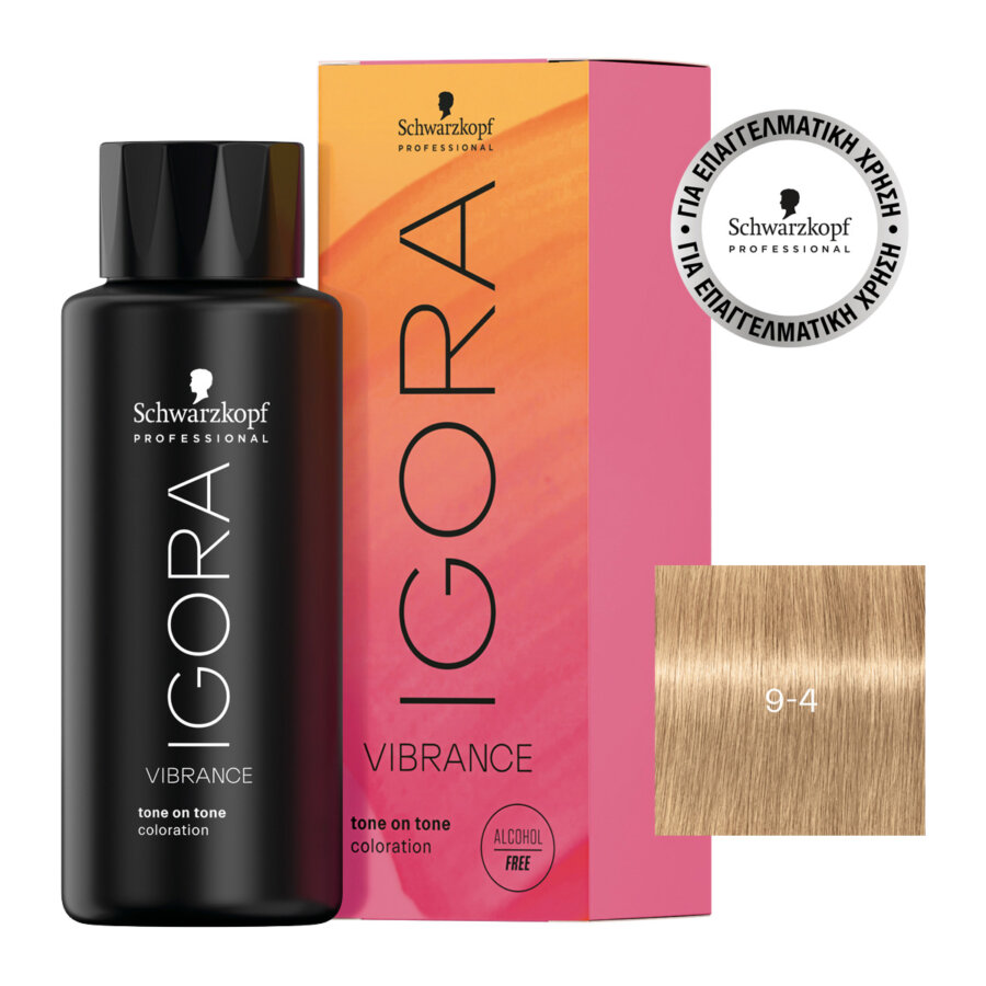 Schwarzkopf Professional IGORA VIBRANCE 9-4 ΞΑΝΘΟ ΠΟΛΥ ΑΝΟΙΧΤΟ ΜΠΕΖ 60ml