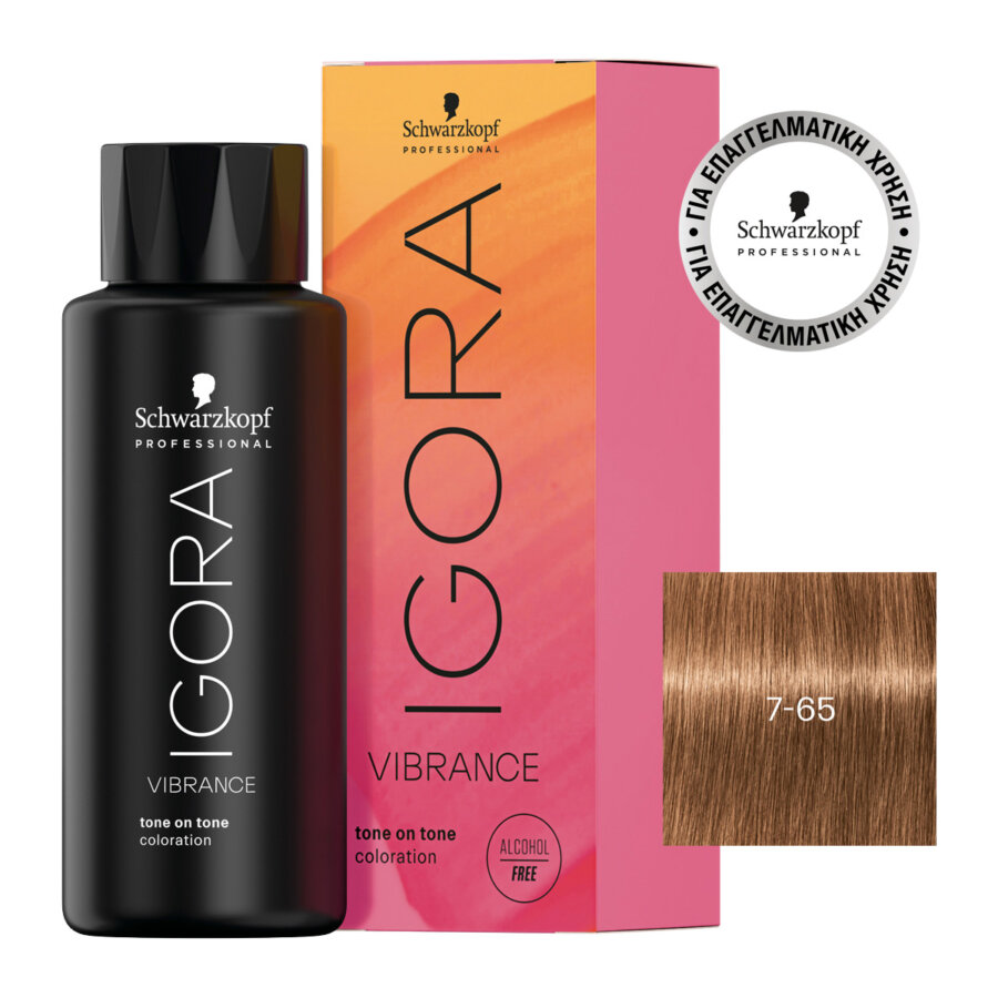 Schwarzkopf Professional IGORA VIBRANCE 7-65 Ξανθό Μεσαίο Μόκα 60 ml