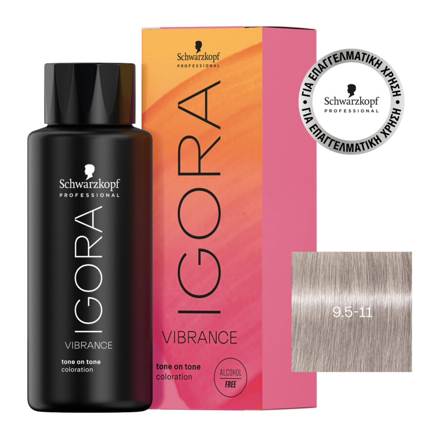 Schwarzkopf Professional IGORA VIBRANCE 9.5-11 ΕΝΤΟΝΟ ΣΑΝΤΡΕ ΤΟΝΕΡ 60ml