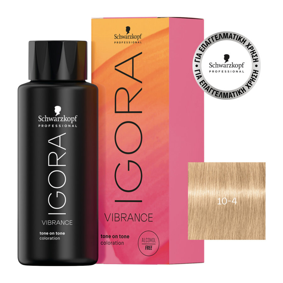 Schwarzkopf Professional IGORA VIBRANCE 10-4 ΜΠΕΖ ΑΠΑΛΟ ΤΟΝΕΡ 60ml