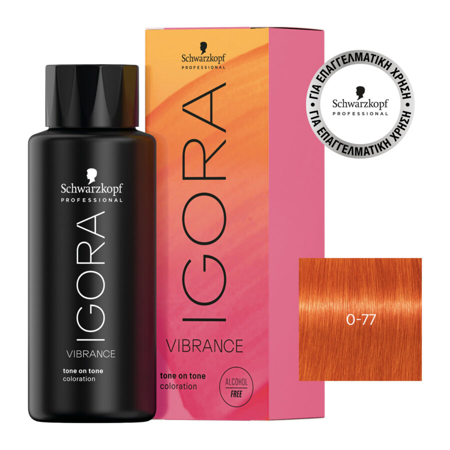 Schwarzkopf Professional IGORA VIBRANCE 0-77 Έντονο Χάλκινο Μίξτον 60 ml