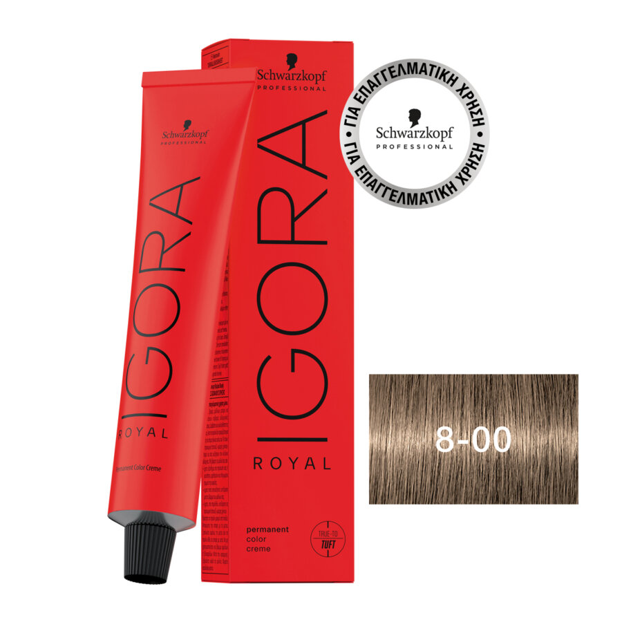Schwarzkopf Professional IGORA ROYAL 8-00 Light Blonde Natural Extra 60 ml