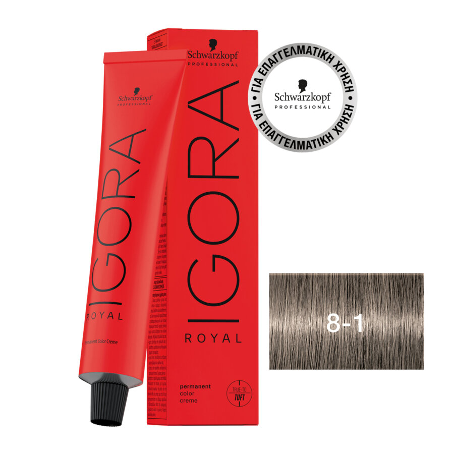 Schwarzkopf Professional IGORA ROYAL 8-1 Light Blonde Cendré 60 ml