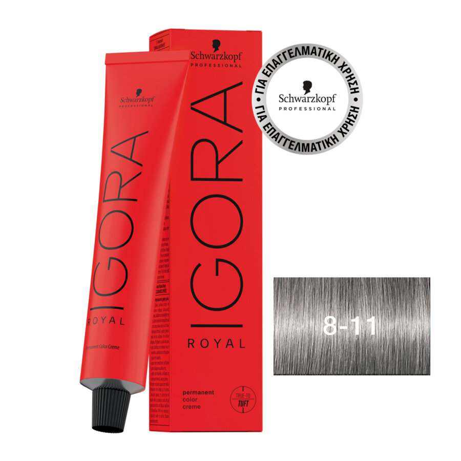Schwarzkopf Professional IGORA ROYAL 8-11 Light Blonde Cendré Extra 60 ml