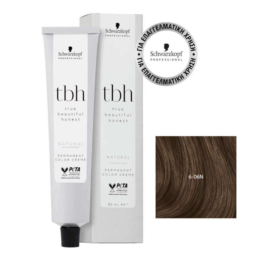 Schwarzkopf Τrue Βeautiful Ηonest 6-06N Ξανθό Σκούρο Φυσικό Μαρόν 60ml