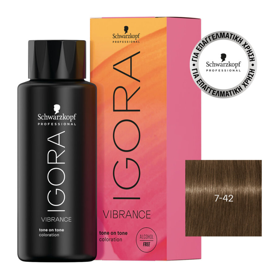 Schwarzkopf Igora Vibrance 7-42 Ξανθό Μεσαίο Μπεζ Φυμέ 60ml